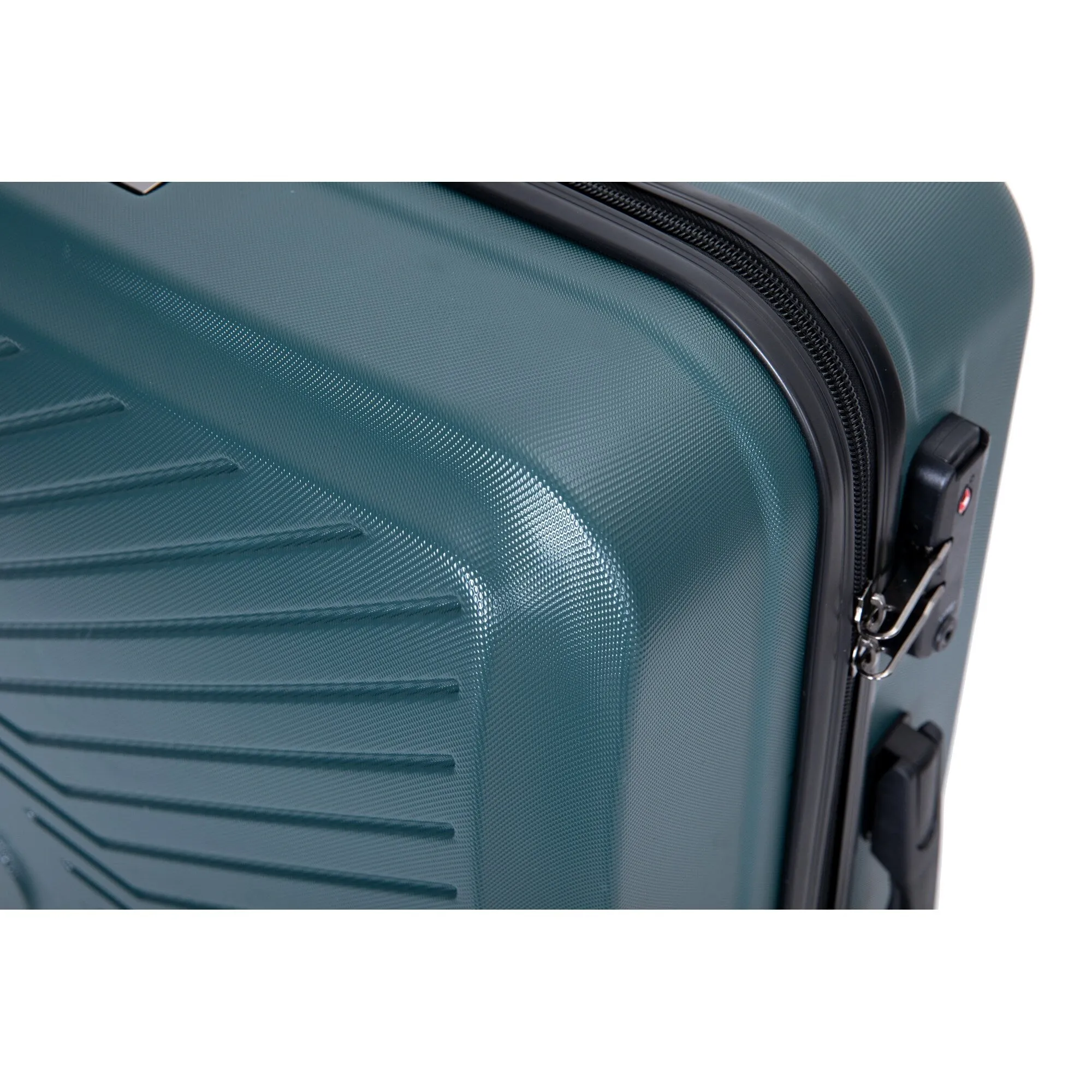 ABS 3 Piece Luggage Sets with Telescoping and Short Handles, Lightweight Suitcase with 2 Hooks and Spinner Wheels & TSA Lock