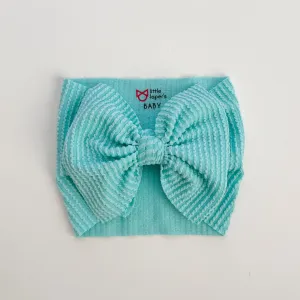 Aqua Cozy Ribbed Headwrap
