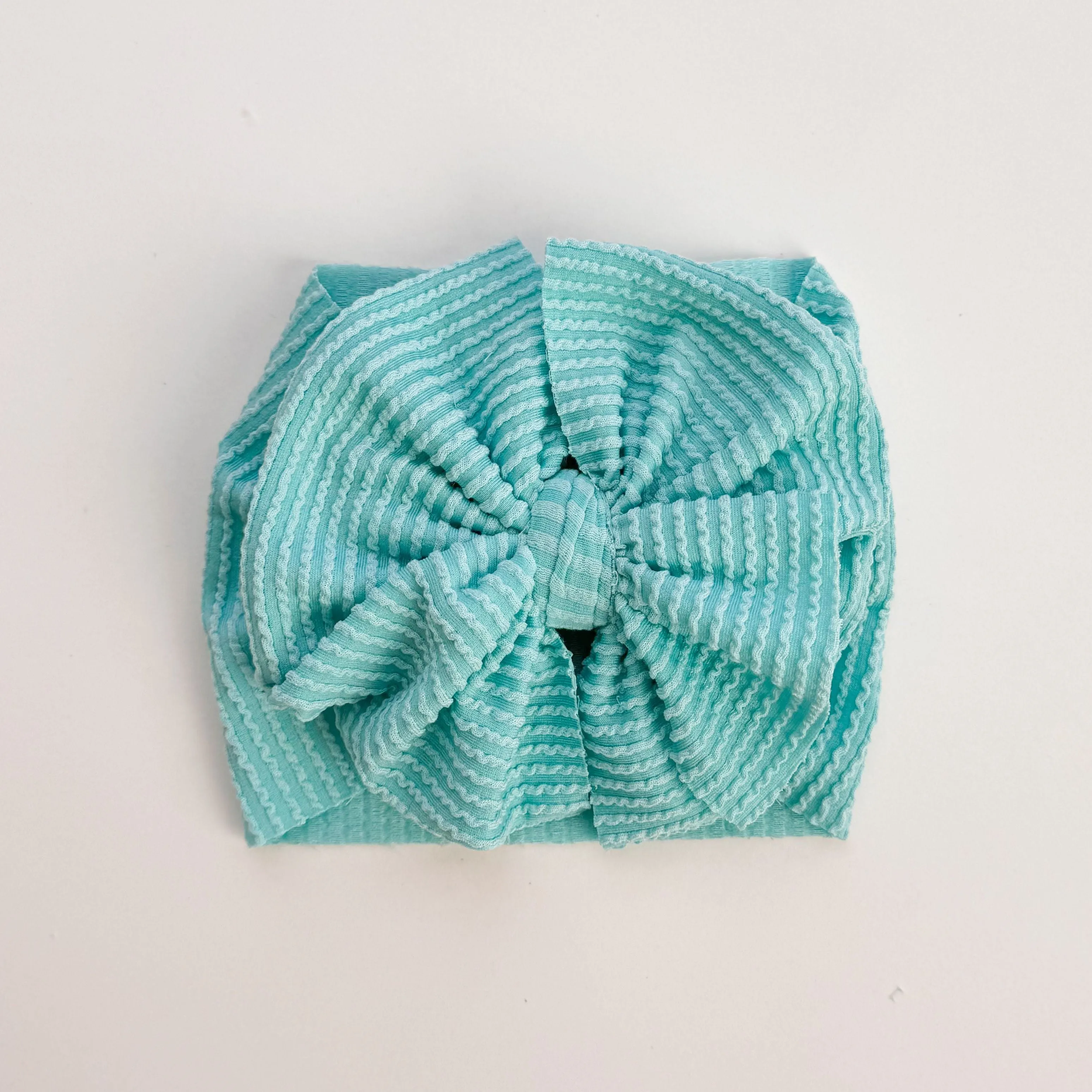 Aqua Cozy Ribbed Headwrap