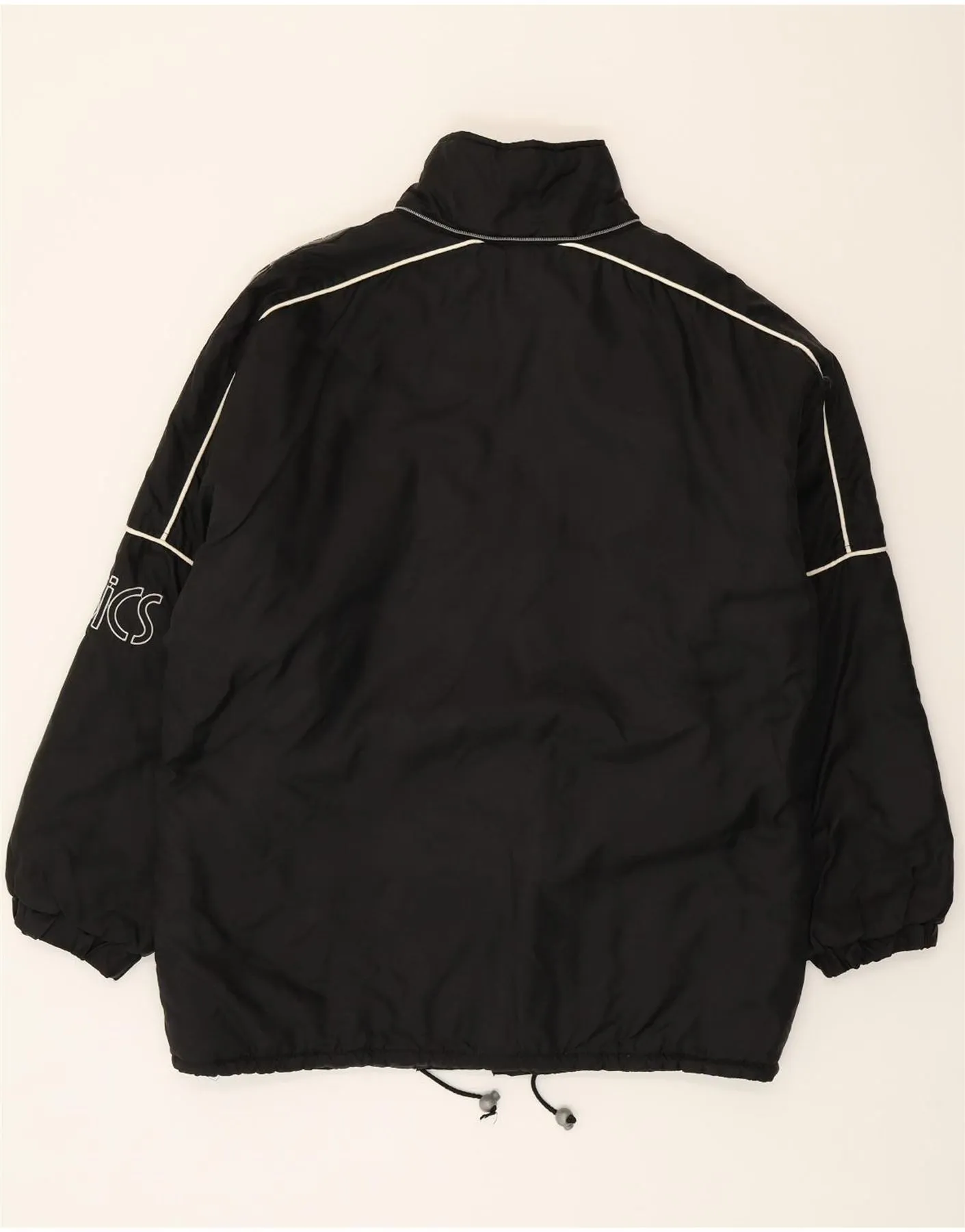 ASICS Mens Graphic Rain Jacket UK 40 Large Black