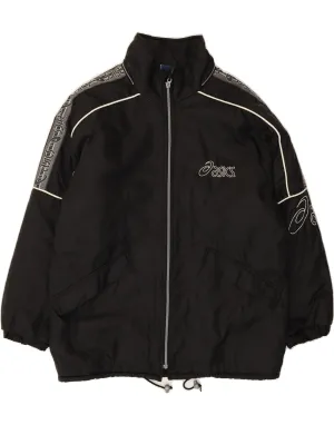 ASICS Mens Graphic Rain Jacket UK 40 Large Black
