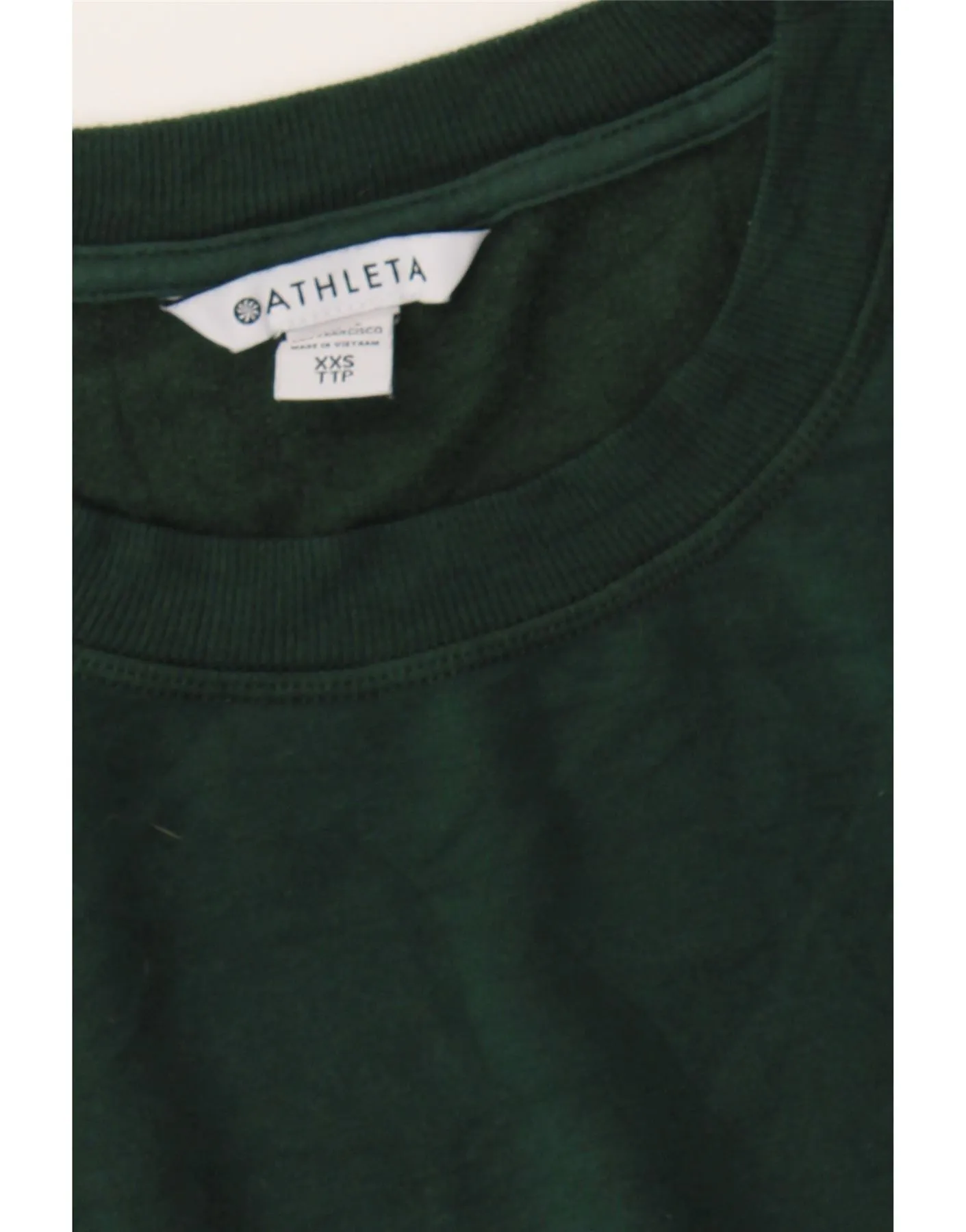 ATHLETA Womens Oversized Sweatshirt Jumper UK 2 2XS Green Modal