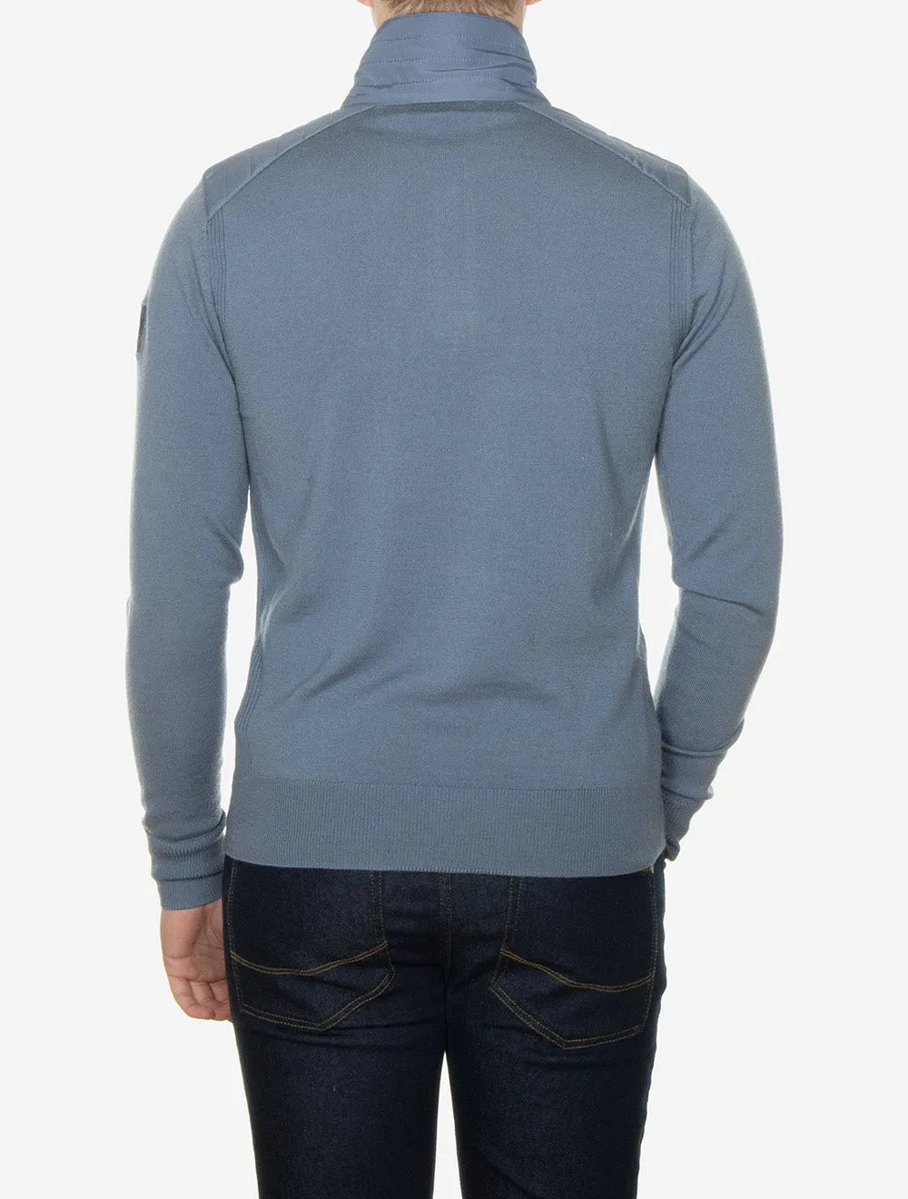Belstaff Kilmington Quarter Zip-Blue Flint