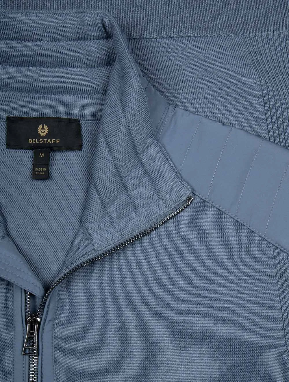 Belstaff Kilmington Quarter Zip-Blue Flint