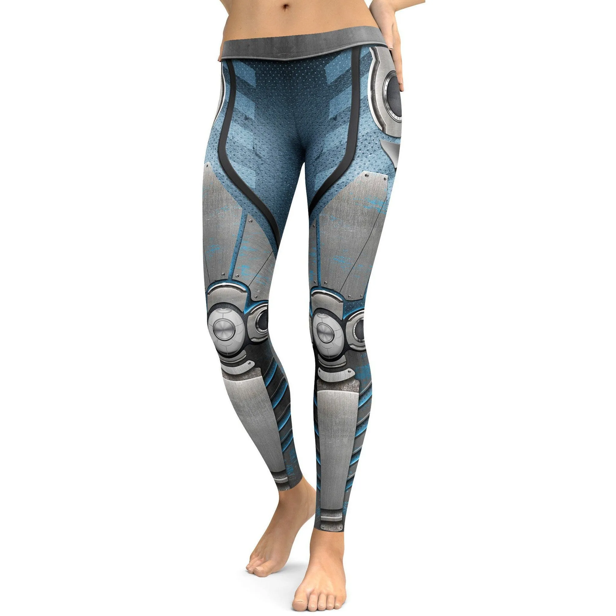 Blue Robot / Cyborg Leggings