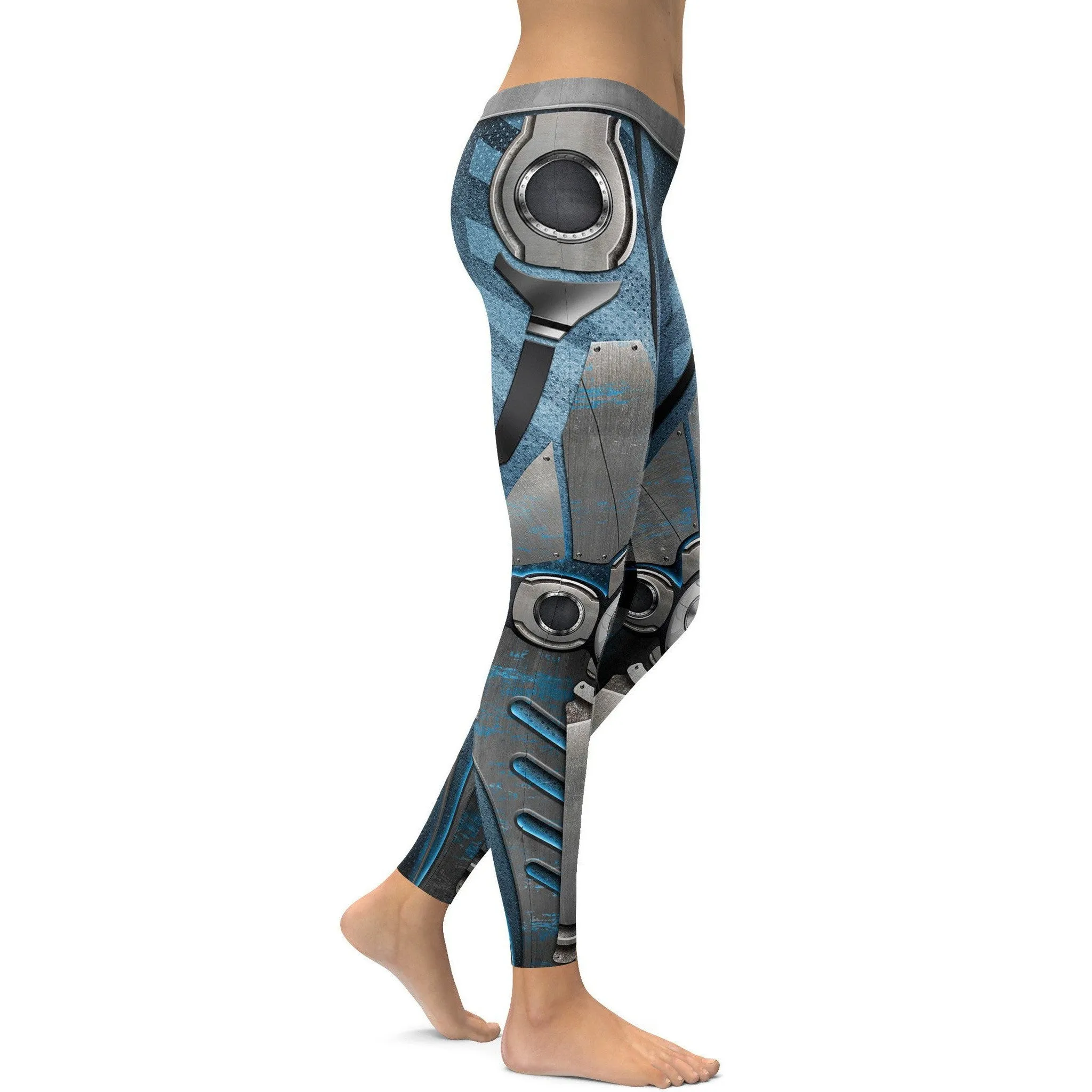 Blue Robot / Cyborg Leggings