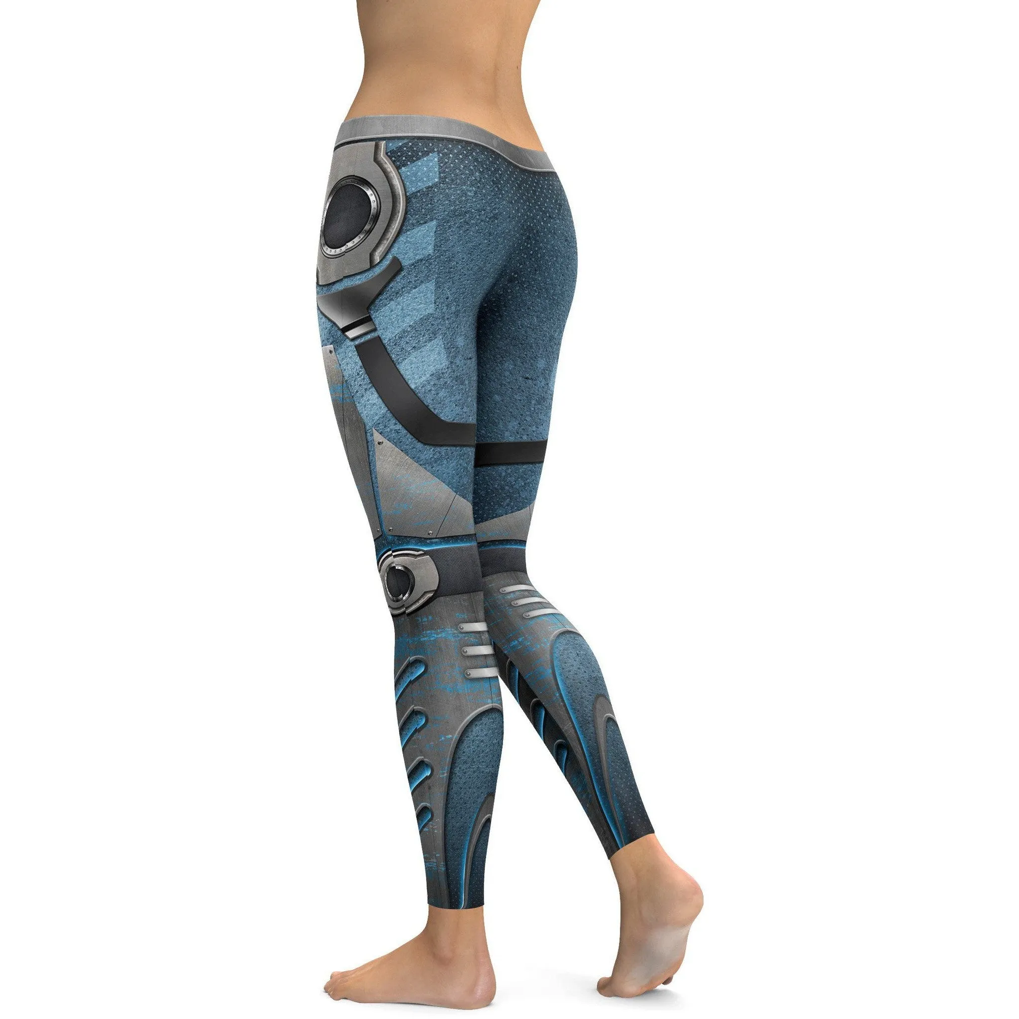 Blue Robot / Cyborg Leggings