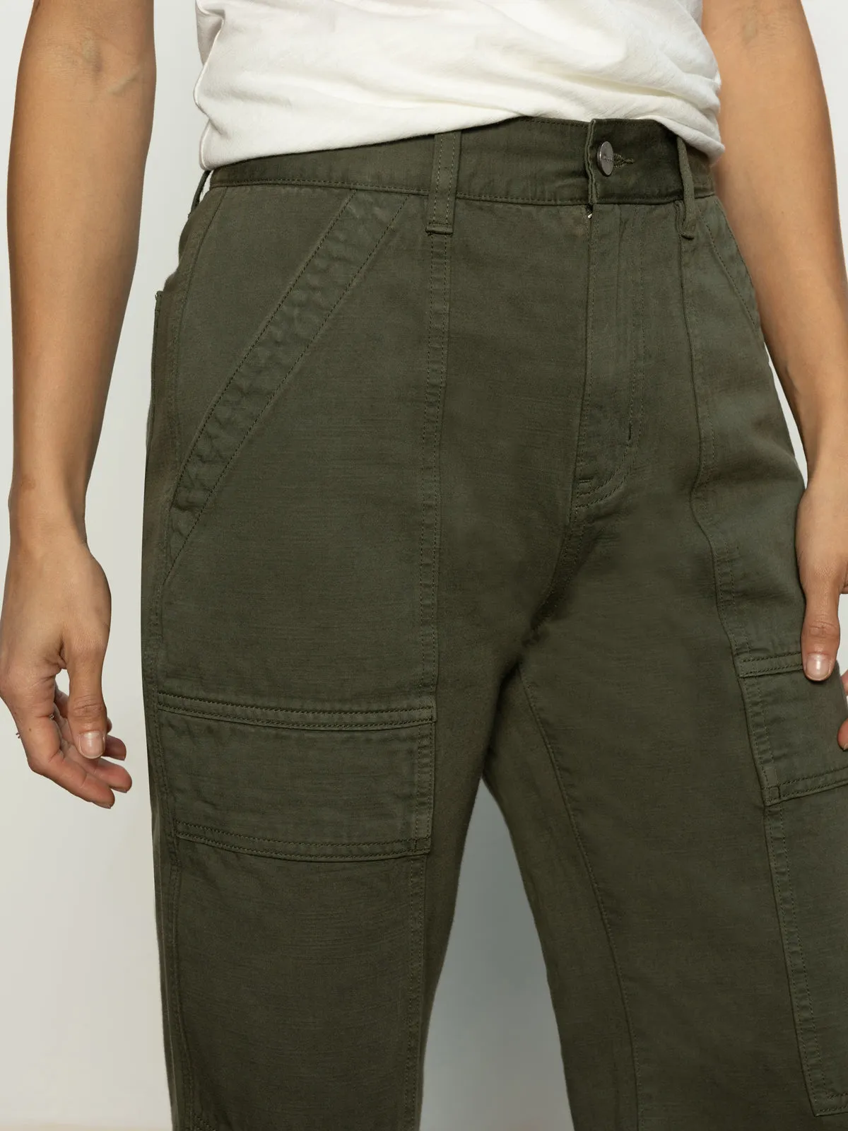 Boyfriend Utility High Rise Pant Kalamata