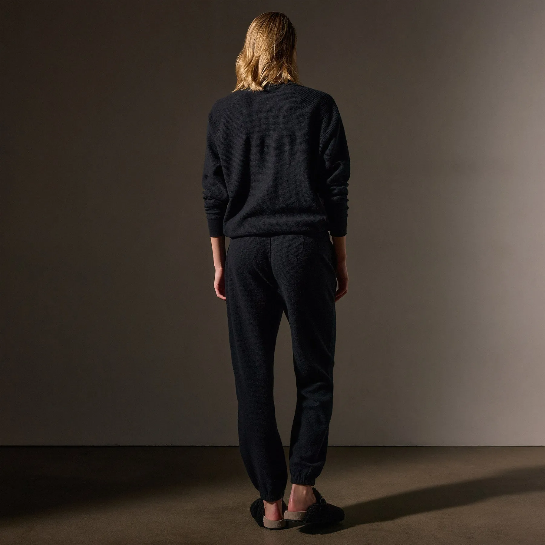 Brushed Thermal Sweat Pant - Black