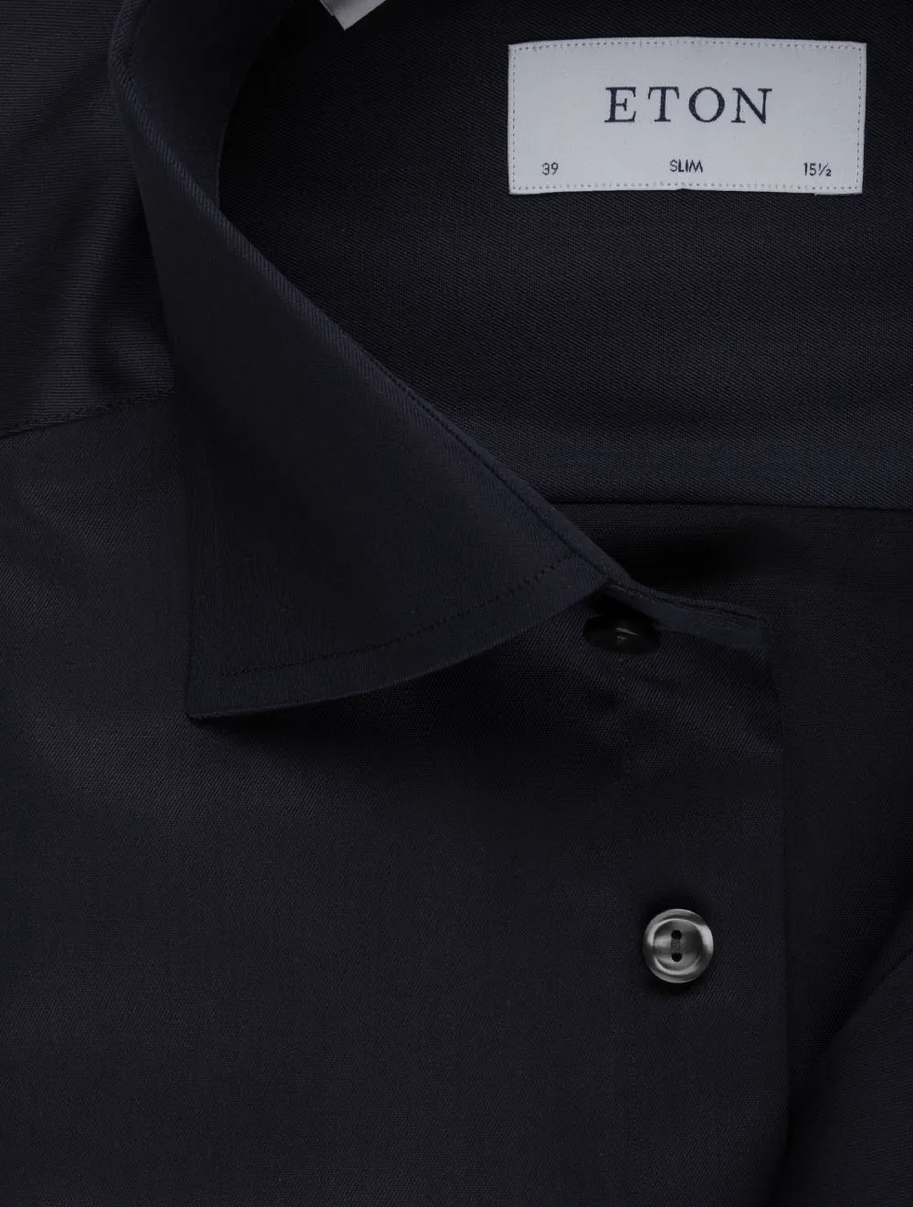 Business Plain Slim Fit Shirt Navy