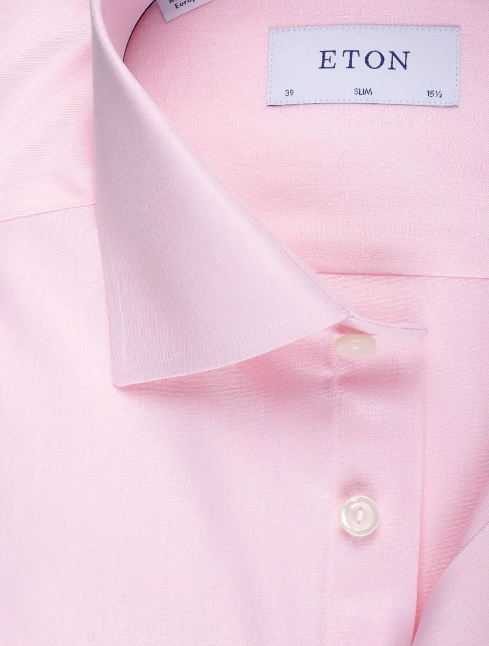 Business Plain Slim Fit Shirt Pink