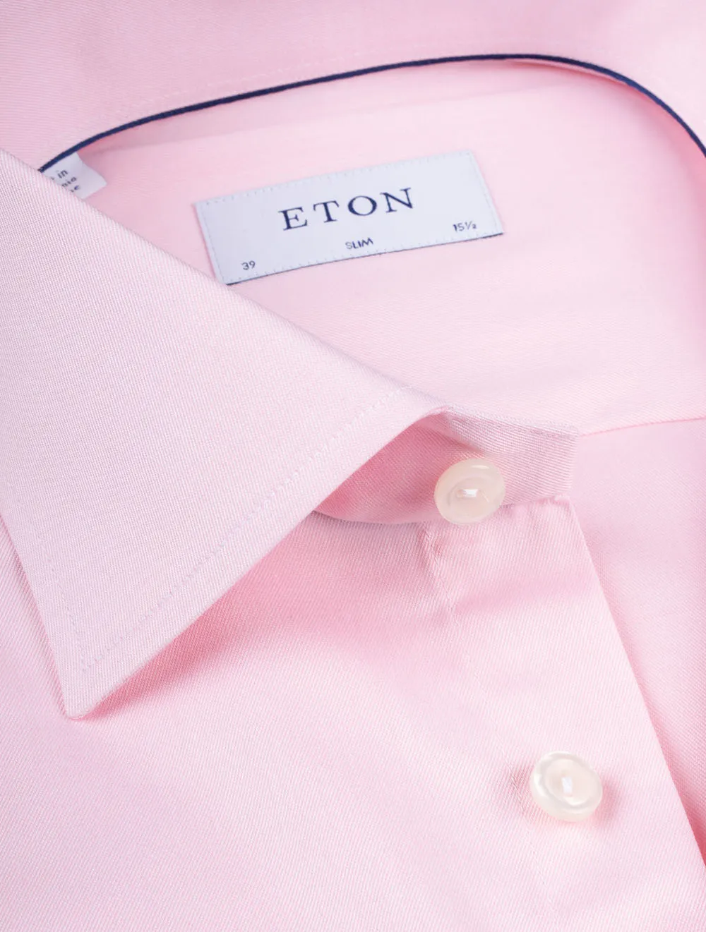 Business Plain Slim Fit Shirt Pink