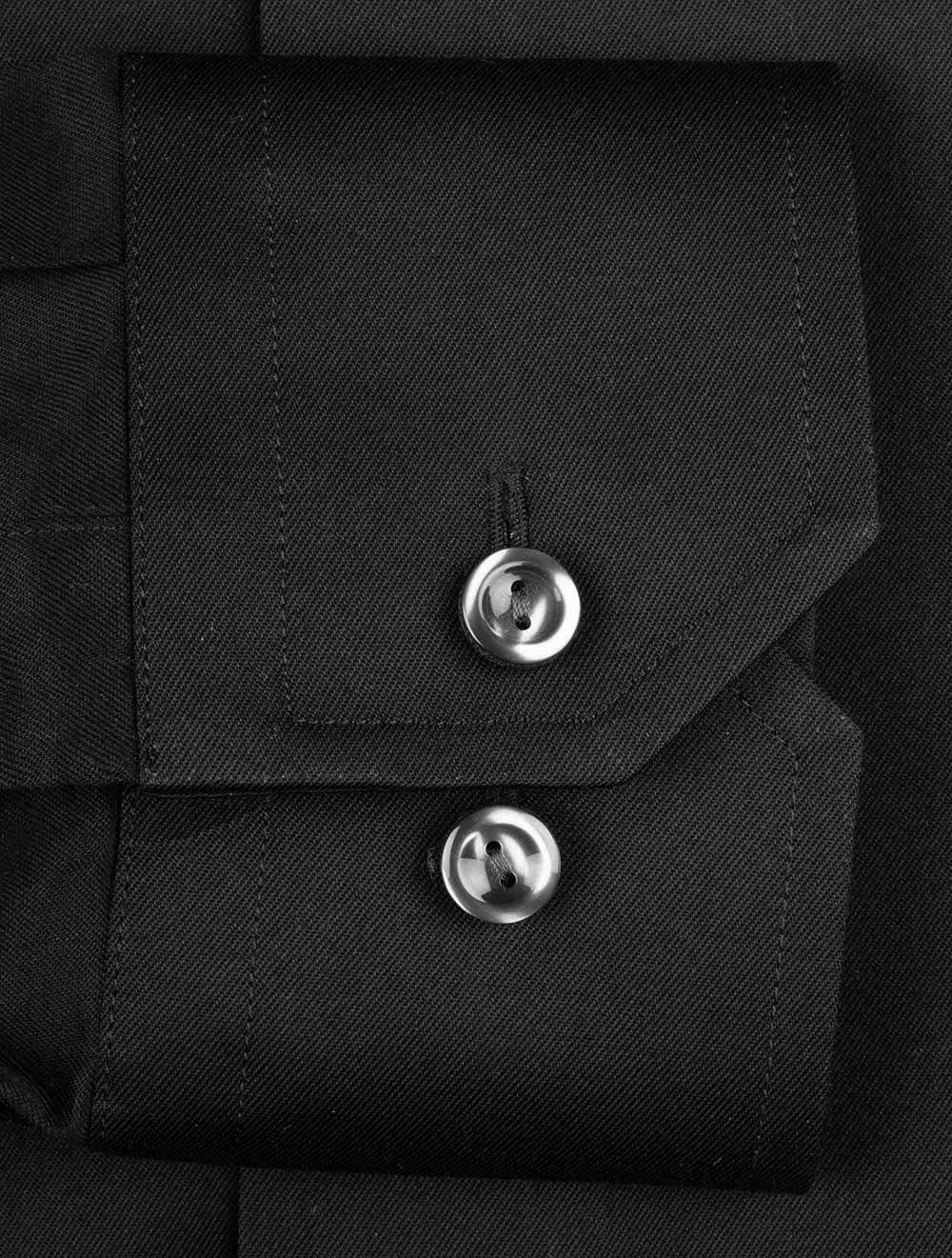 Business Shirt Plain Slim Black