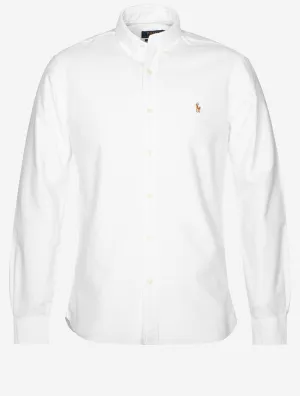 Buttondown Custom Fit Plain Oxford Shirt Pure White