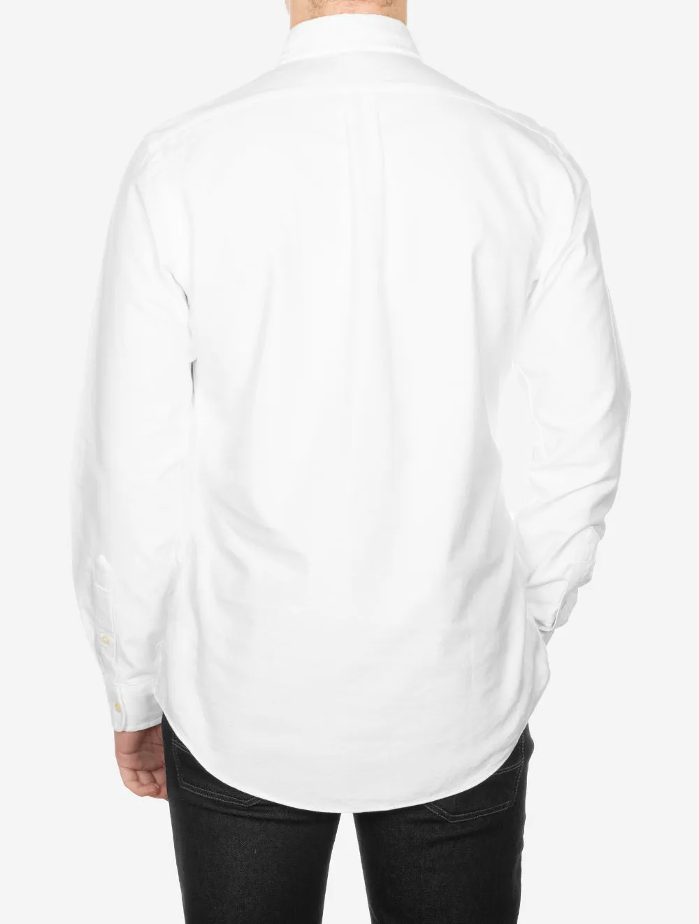 Buttondown Custom Fit Plain Oxford Shirt Pure White