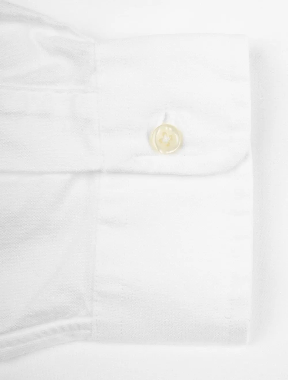 Buttondown Custom Fit Plain Oxford Shirt Pure White