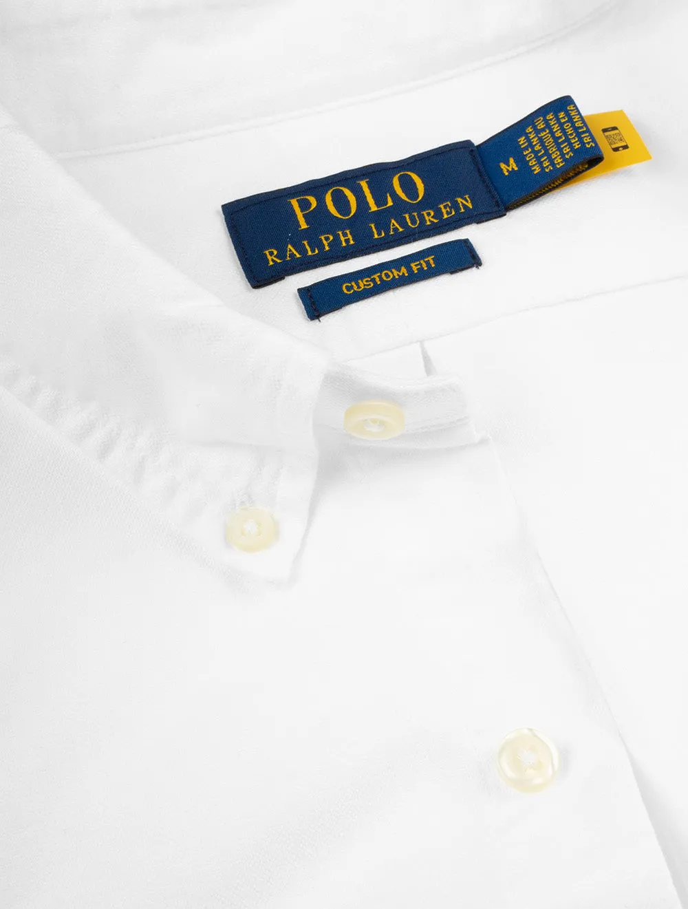 Buttondown Custom Fit Plain Oxford Shirt Pure White