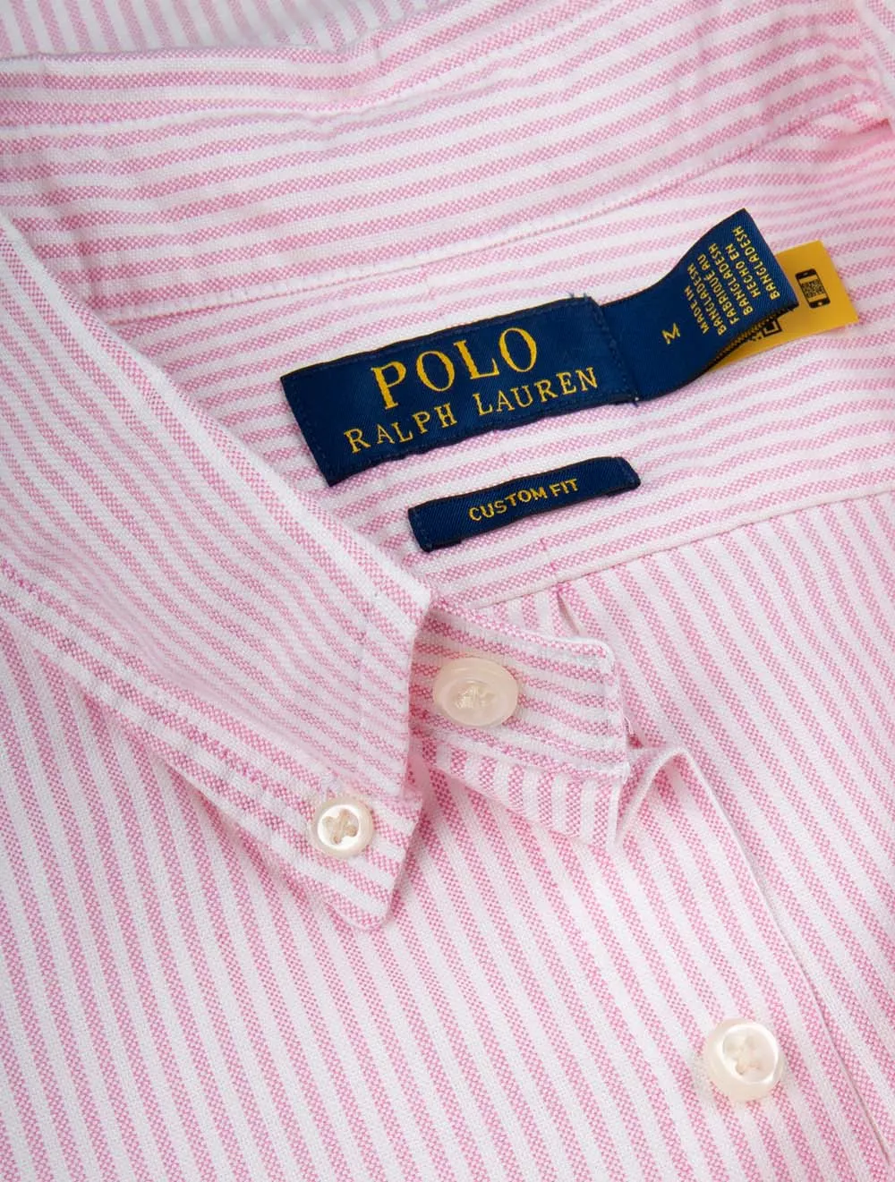 Buttondown Custom Fit Striped Oxford Shirt Pink