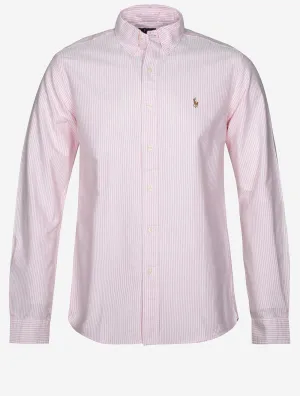 Buttondown Custom Fit Striped Oxford Shirt Pink