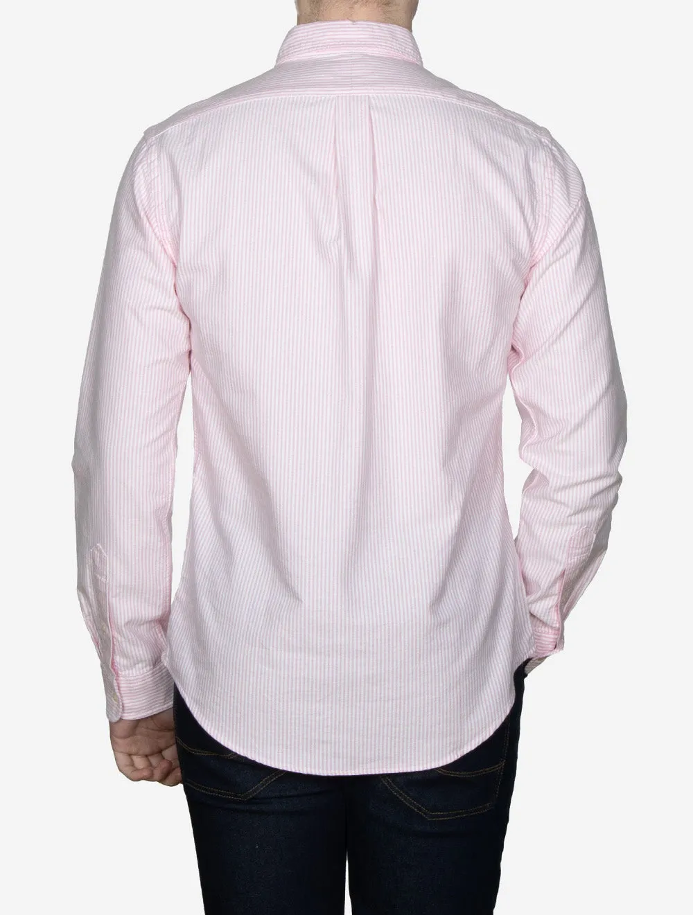 Buttondown Custom Fit Striped Oxford Shirt Pink