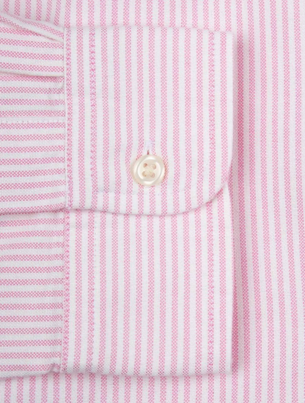 Buttondown Custom Fit Striped Oxford Shirt Pink