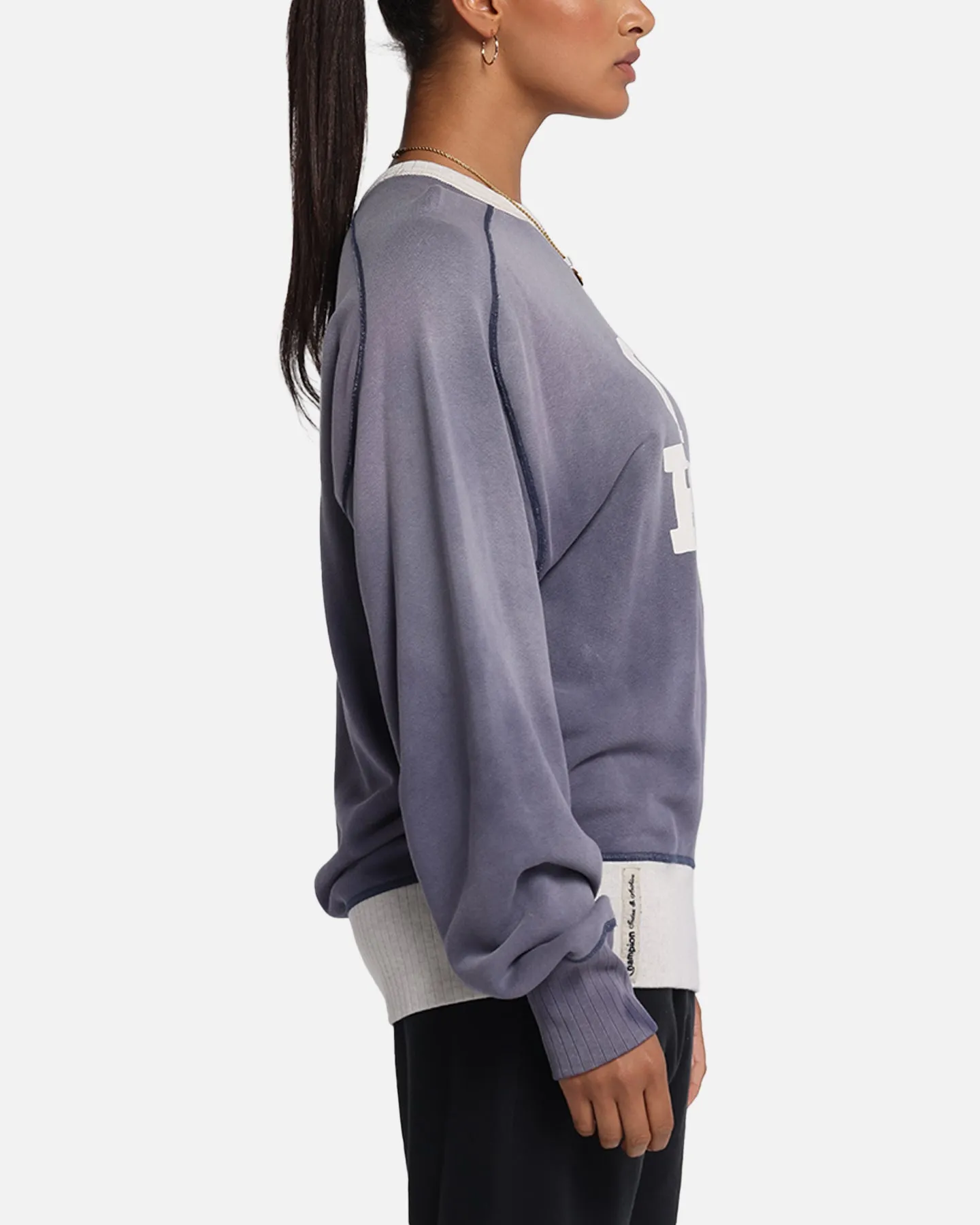 Champion 50's Saddle Crew Sweatshirt Athletic Navy