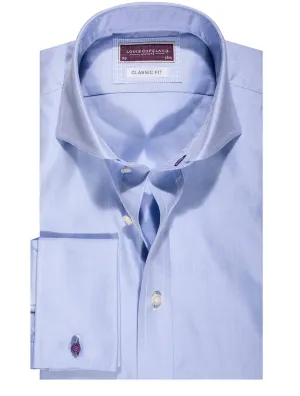 Classic Fit Double Cuff Shirt - Blue