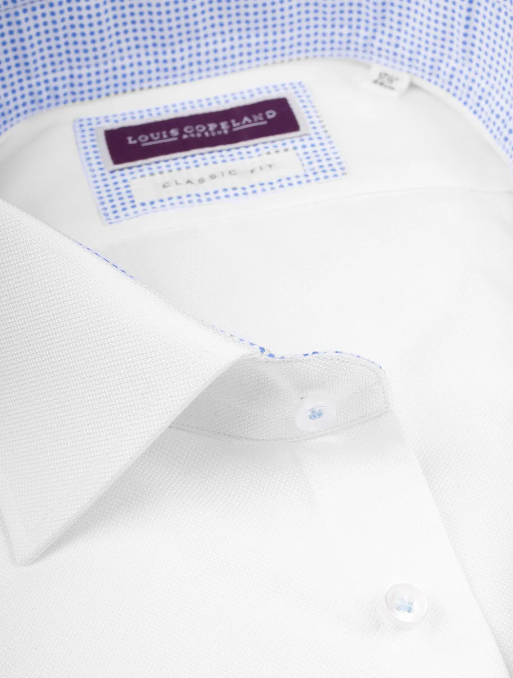 Classic Fit Pinpoint Shirt White