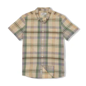 Classic Madras Plaid Short Sleeve Shirt - Lt Blue Cream Plaid