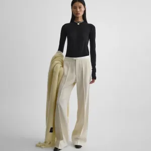 CLASSIC TAILORED TROUSERS | cream wool