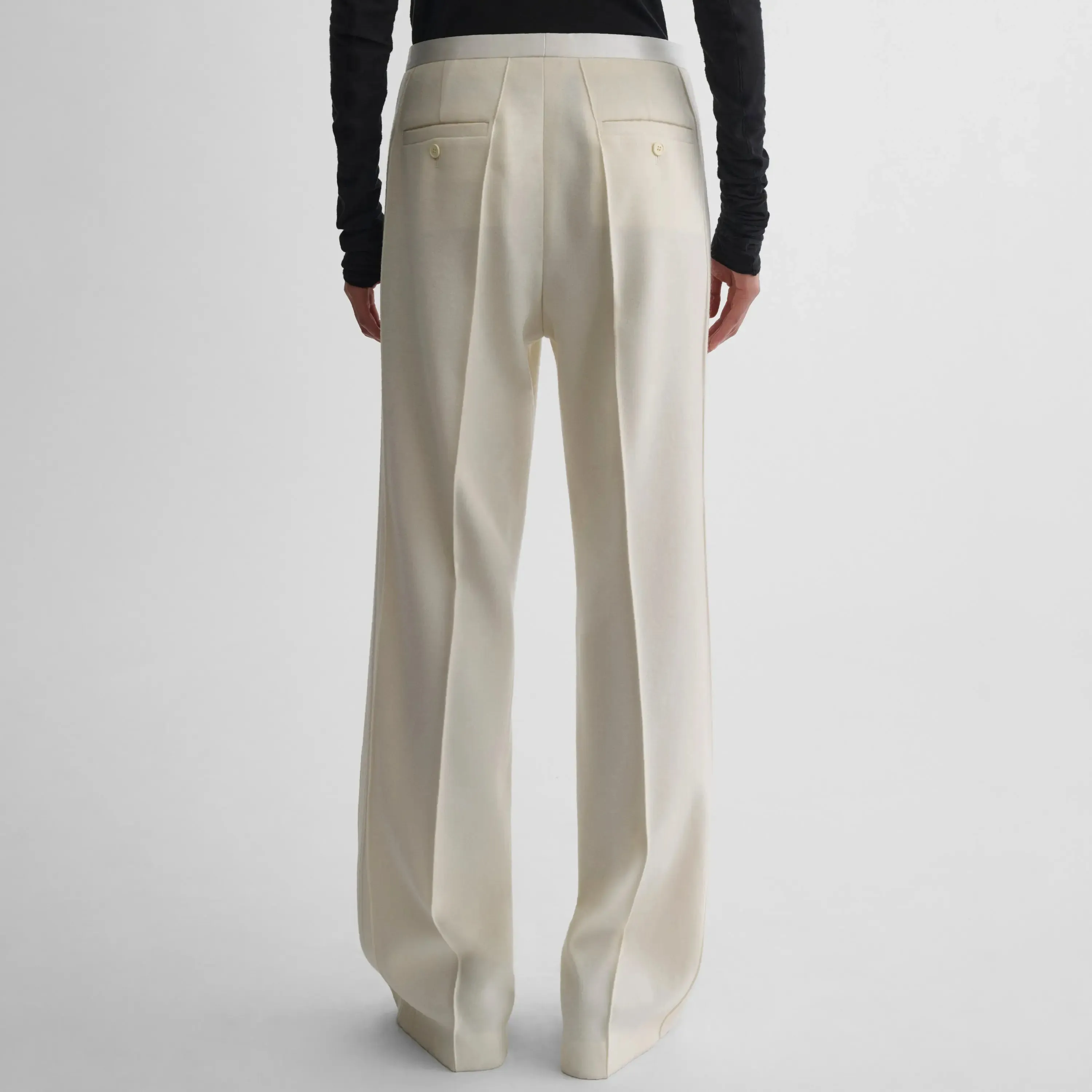 CLASSIC TAILORED TROUSERS | cream wool