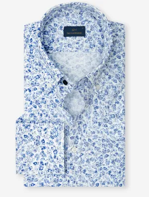 Cotton Floral Shirt White