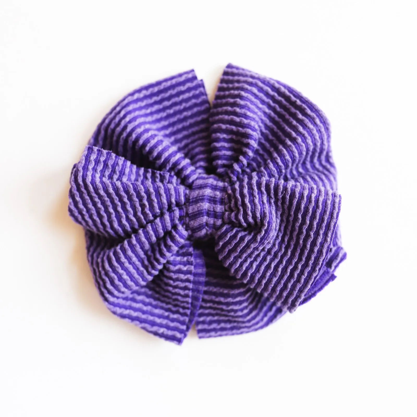 Cozy Ribbed Purple Big   Skinny Bow