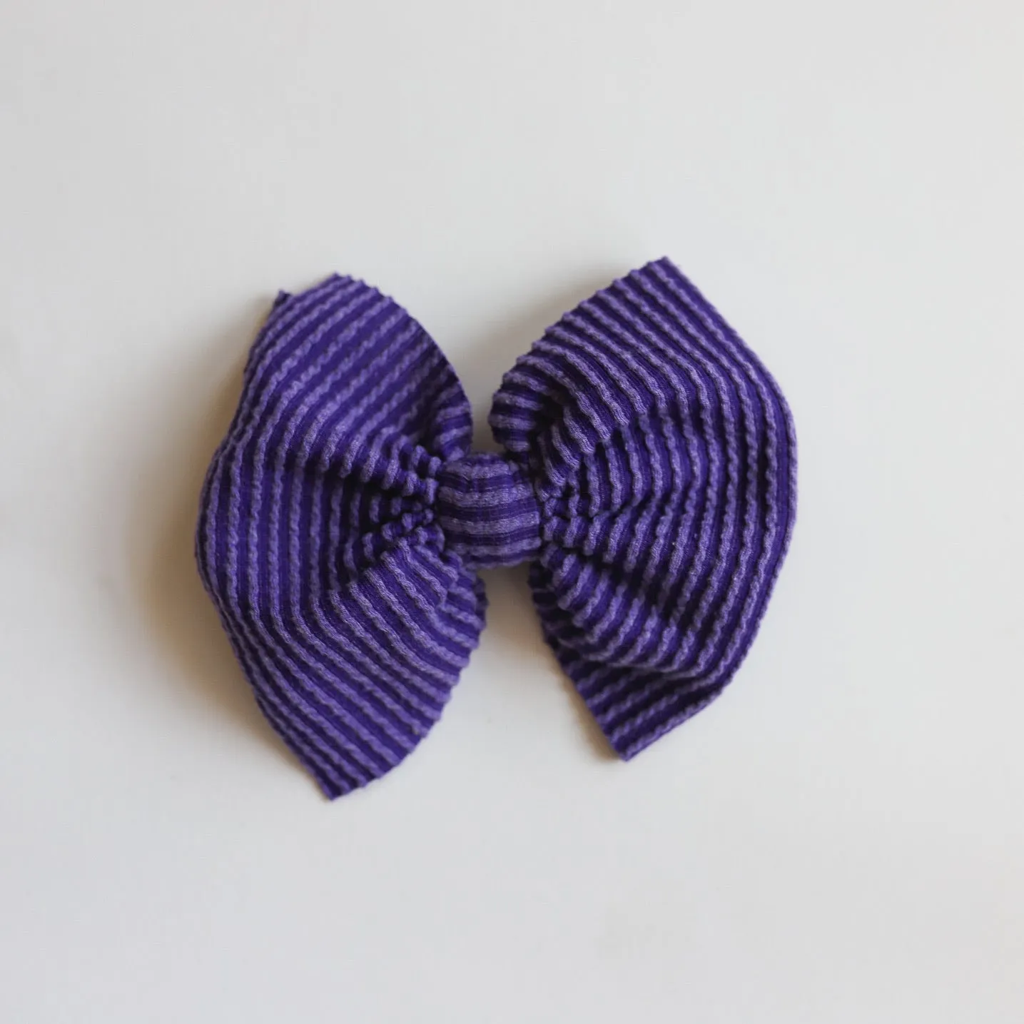 Cozy Ribbed Purple Big   Skinny Bow