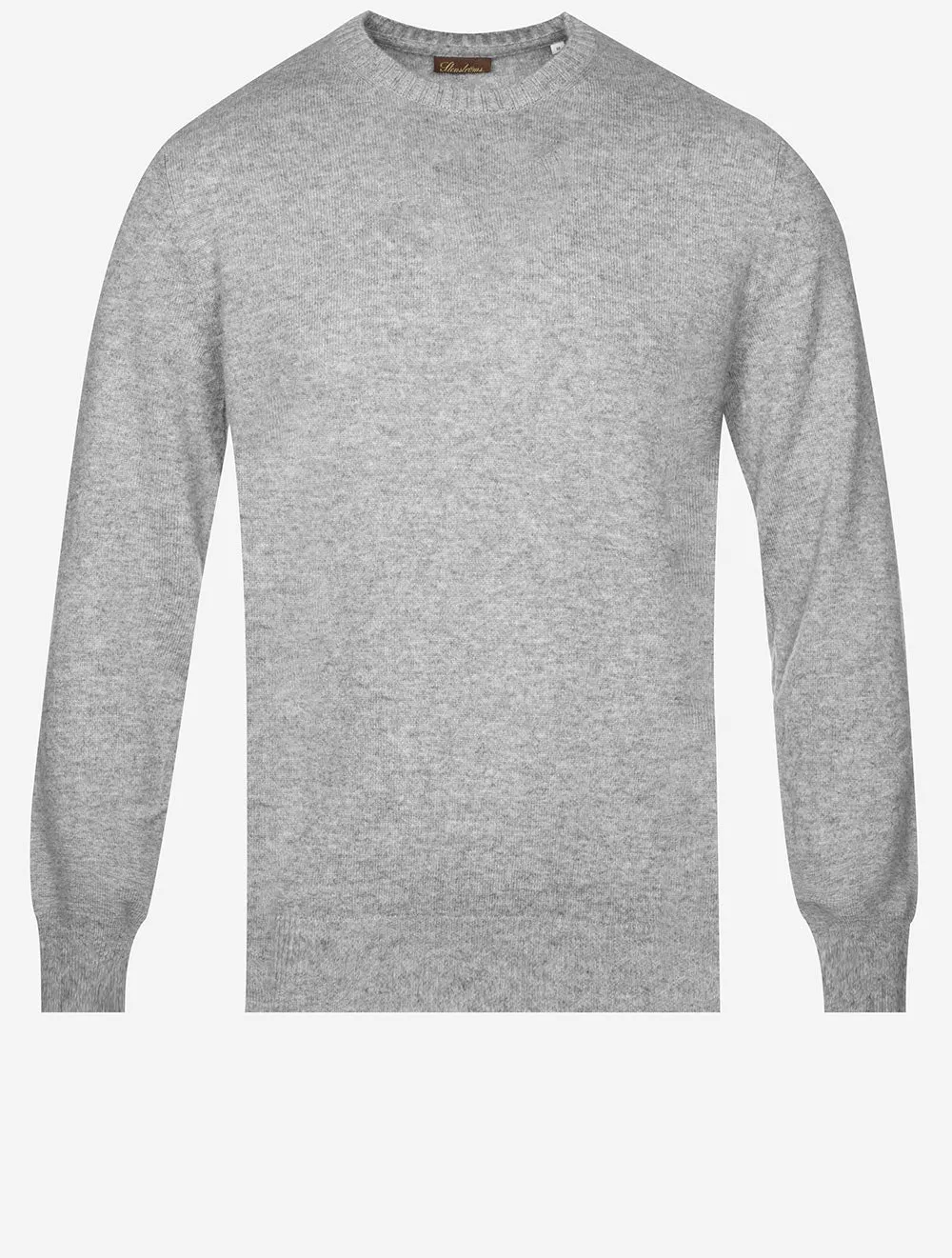 Crew Neck Cashmere Slim Fit Jumper Grey