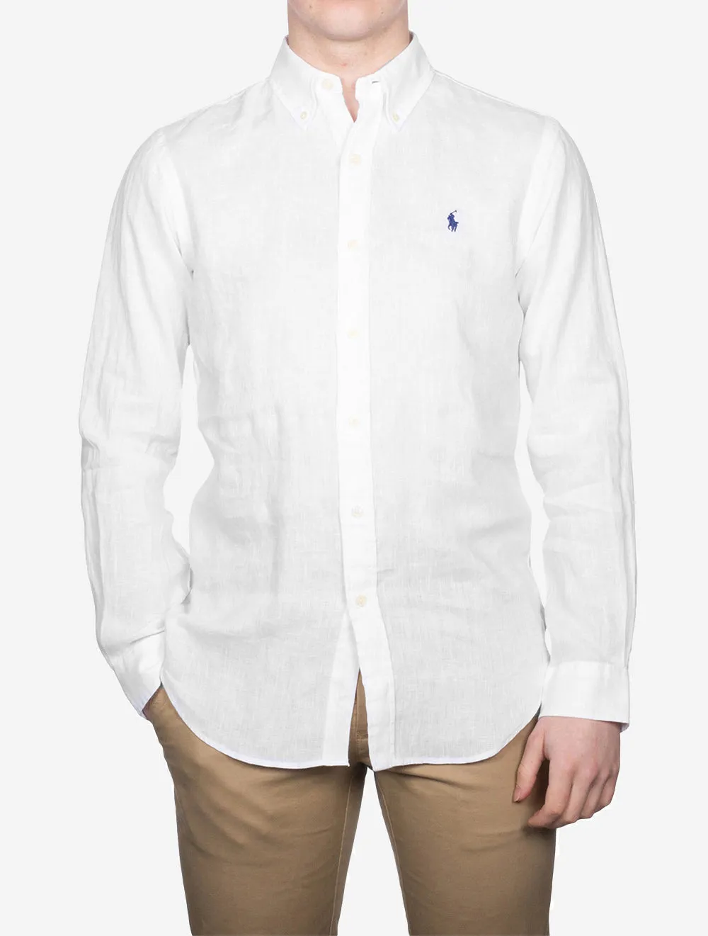 Custom Fit Linen Shirt Off White
