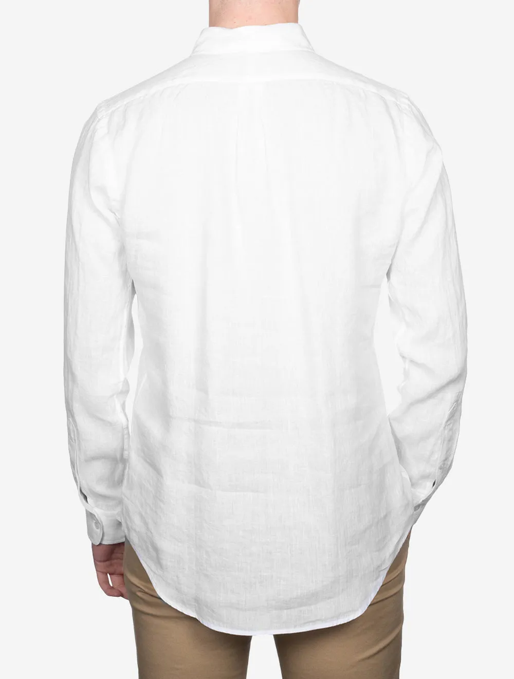 Custom Fit Linen Shirt Off White