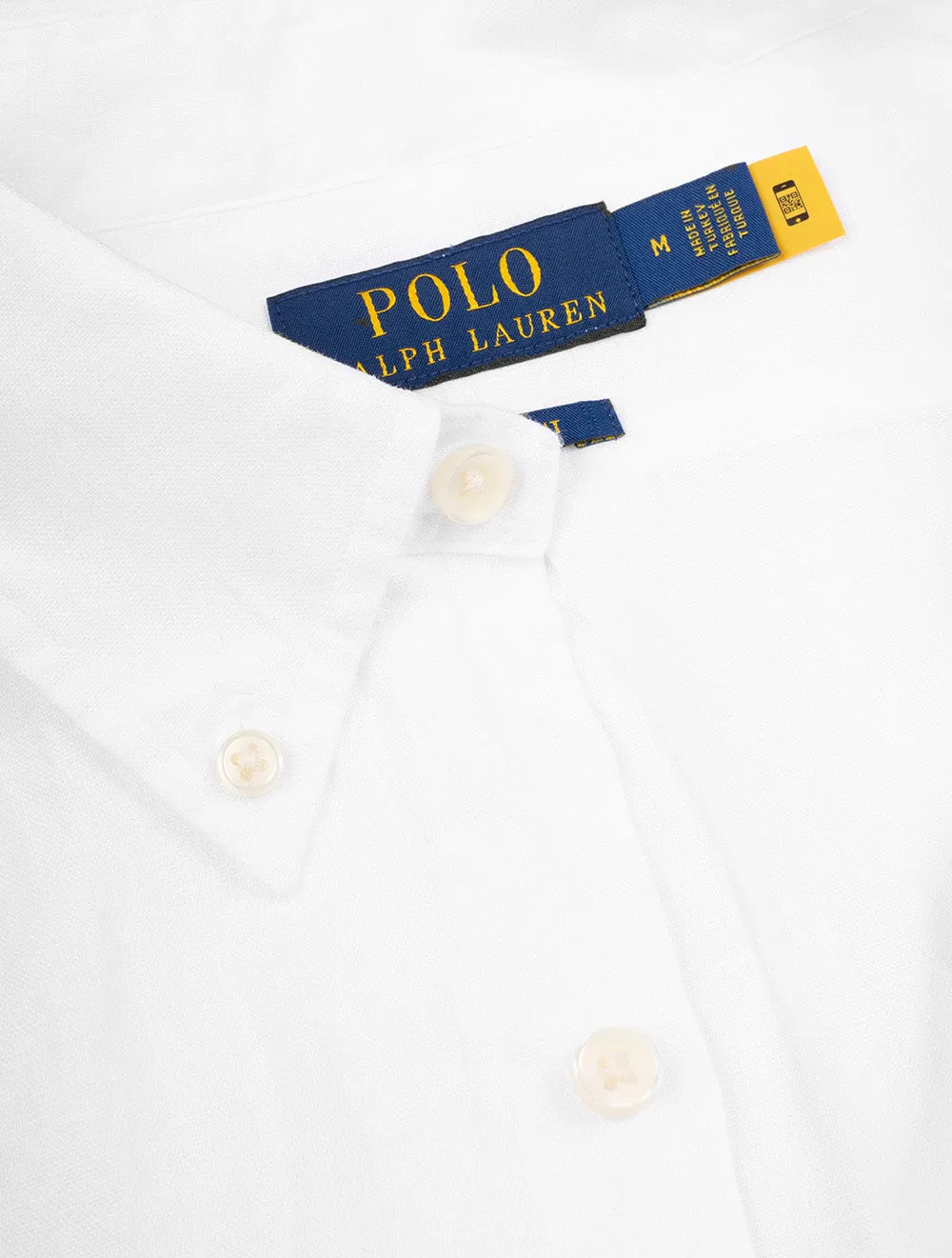 Custom Fit Linen Shirt Off White