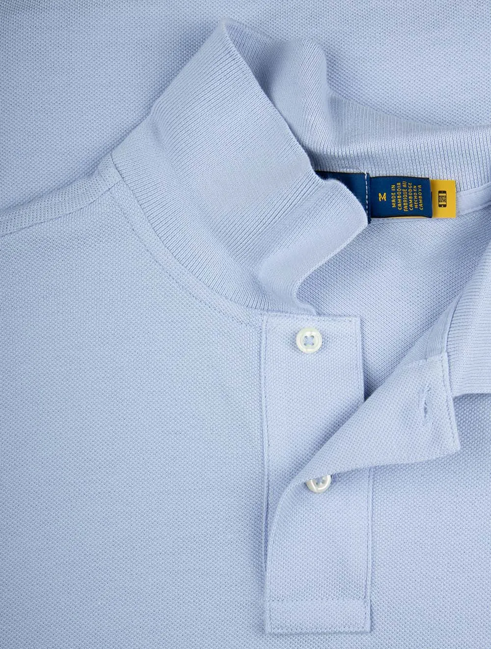 Custom Slim Fit Mesh Polo Shirt Blue Water