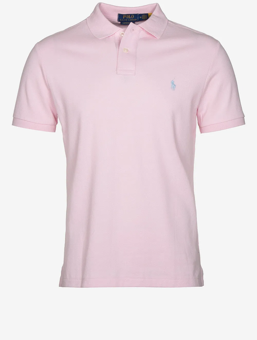 Custom Slim Fit Mesh Polo Shirt Pink