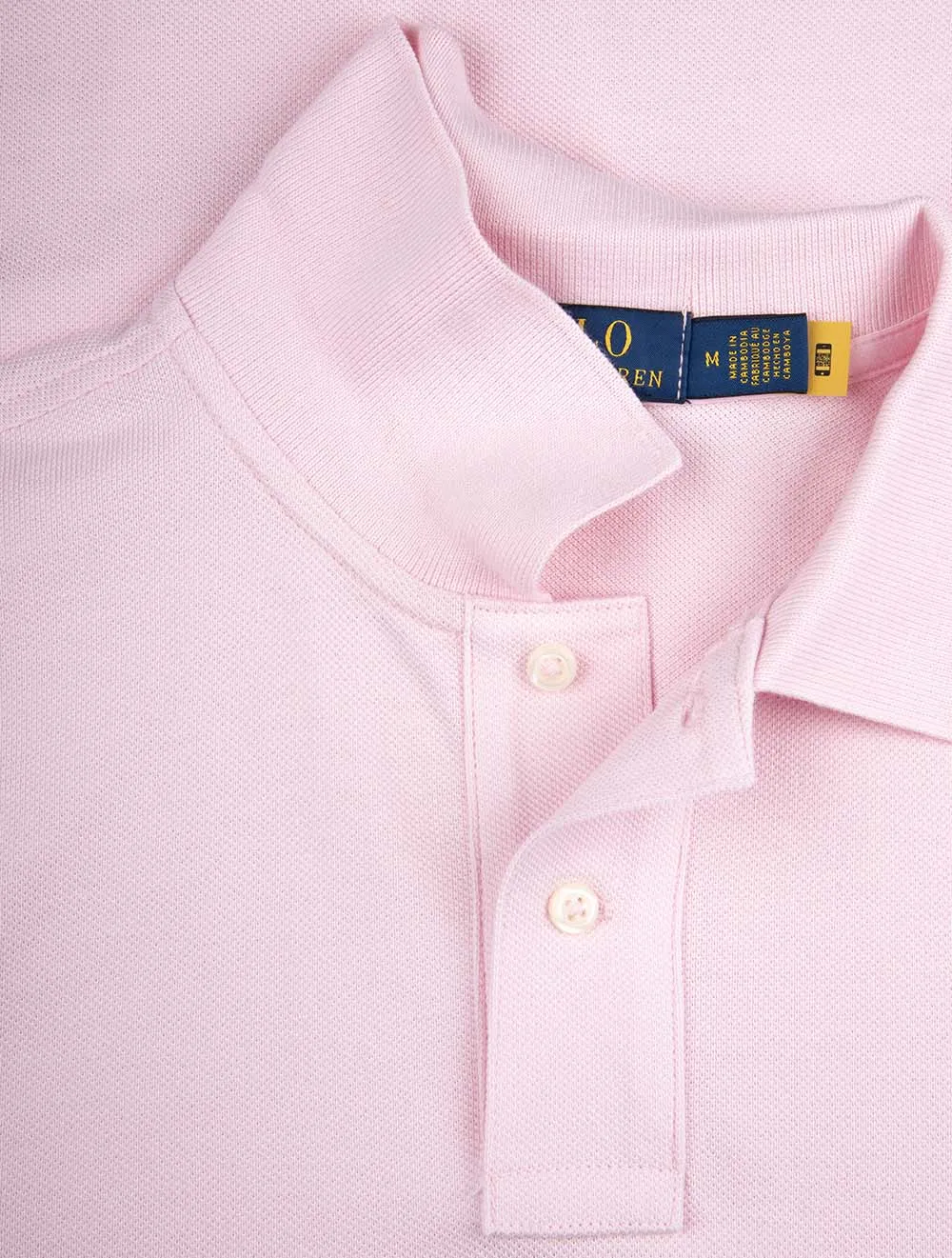 Custom Slim Fit Mesh Polo Shirt Pink