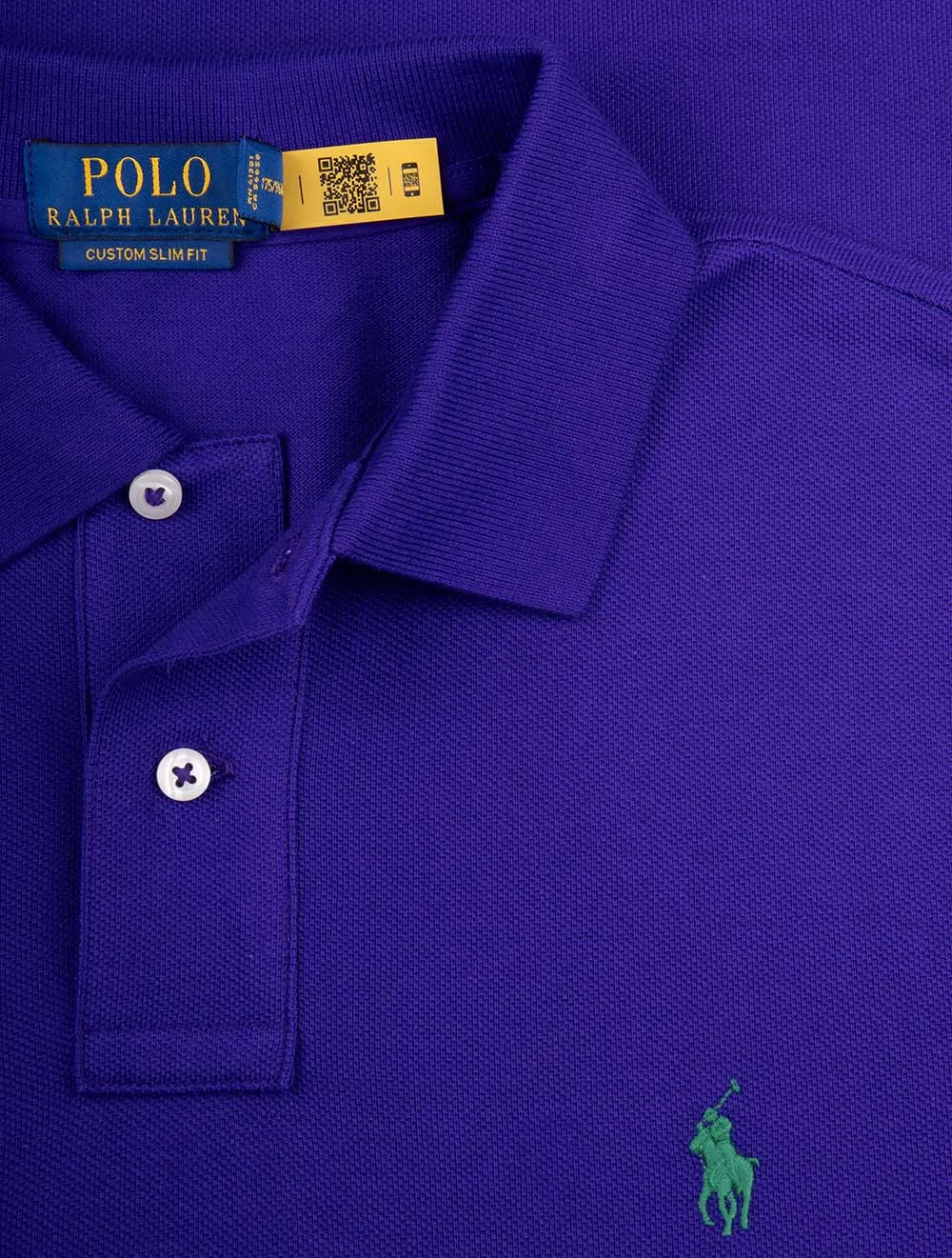 Custom Slim Fit Mesh Polo Shirt Purple
