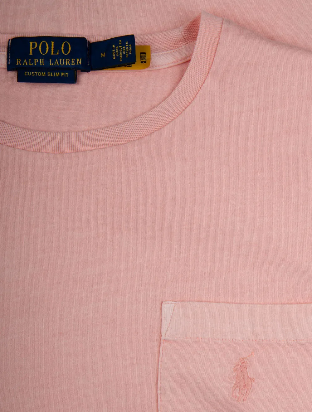 Custom Slim Mineral-Dyed Pocket T-Shirt Pink