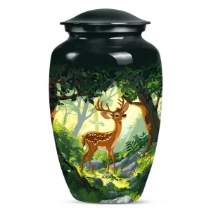 Deer Urn for Female - Unique Aluminium Memorial Keepsake