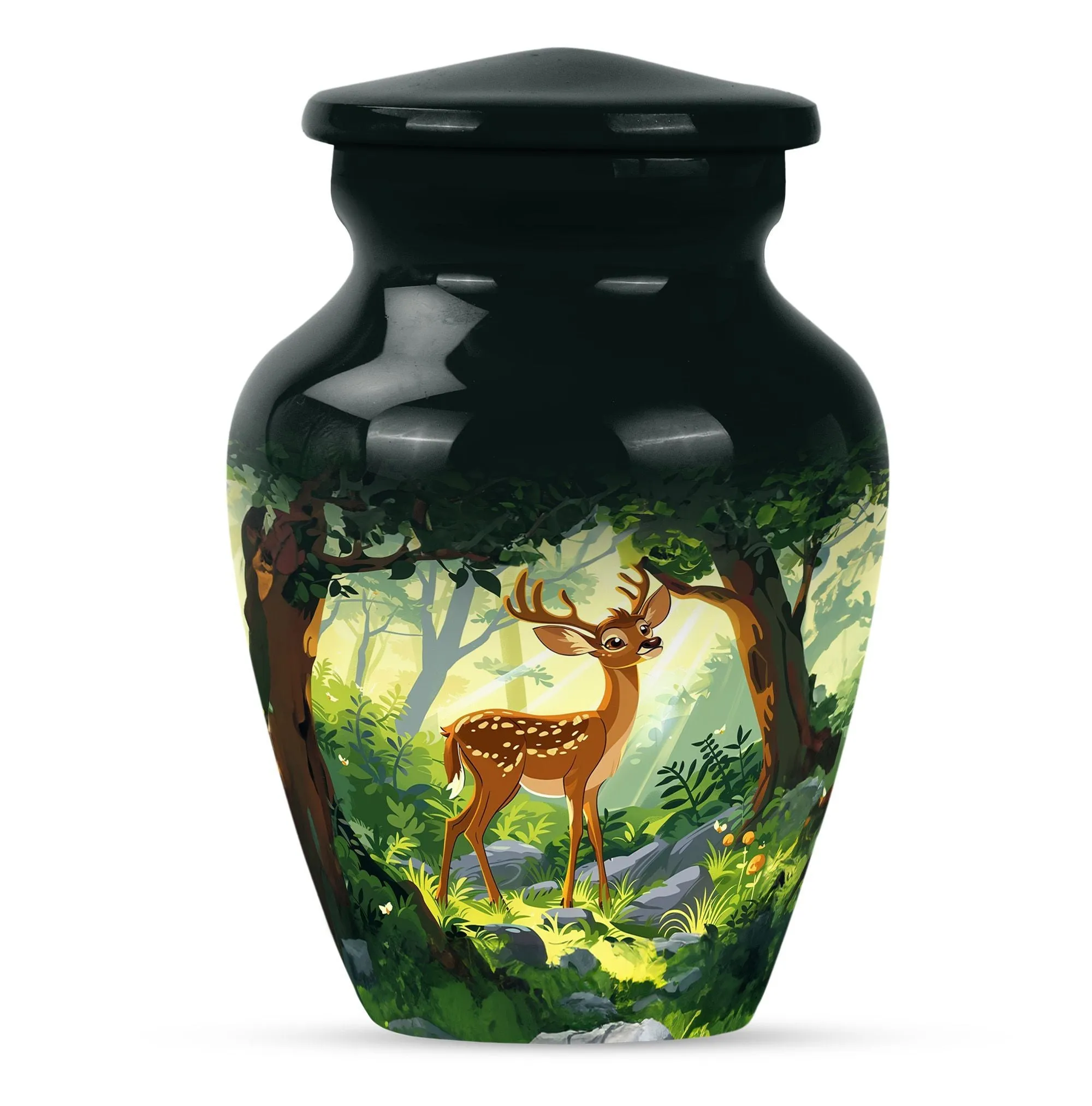 Deer Urn for Female - Unique Aluminium Memorial Keepsake