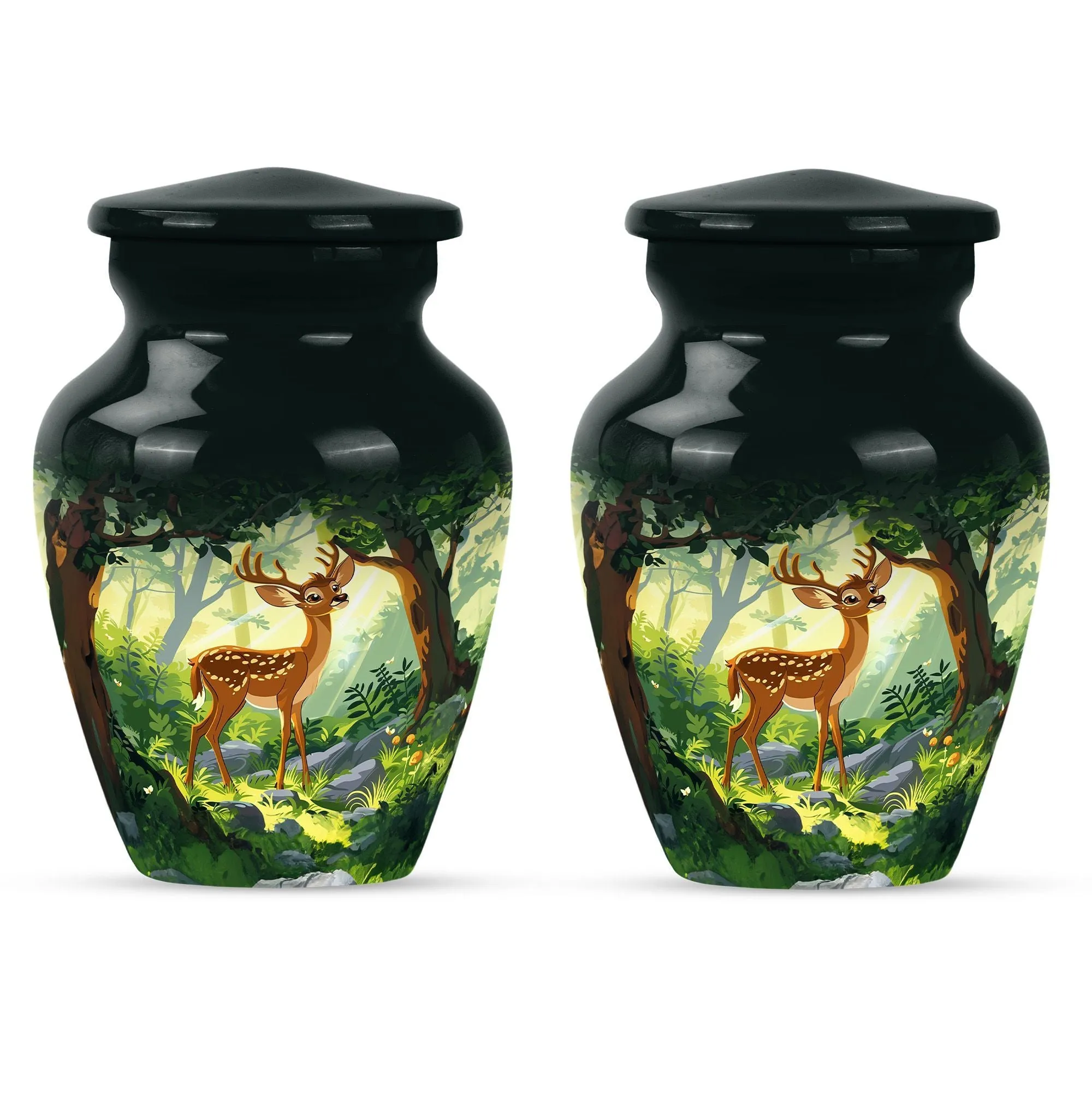 Deer Urn for Female - Unique Aluminium Memorial Keepsake