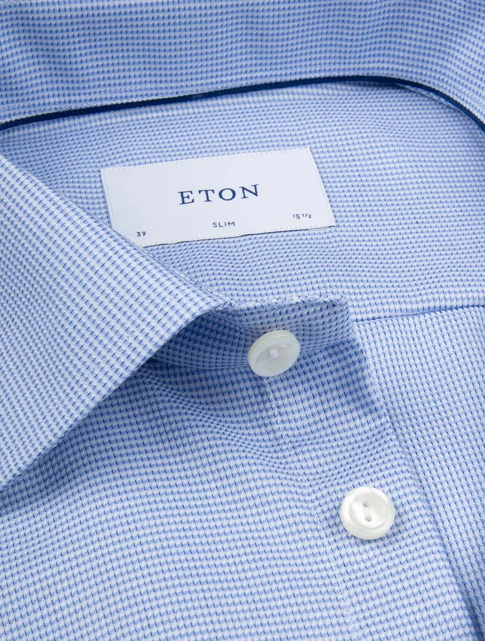 Dobby Slim Fit Shirt Blue
