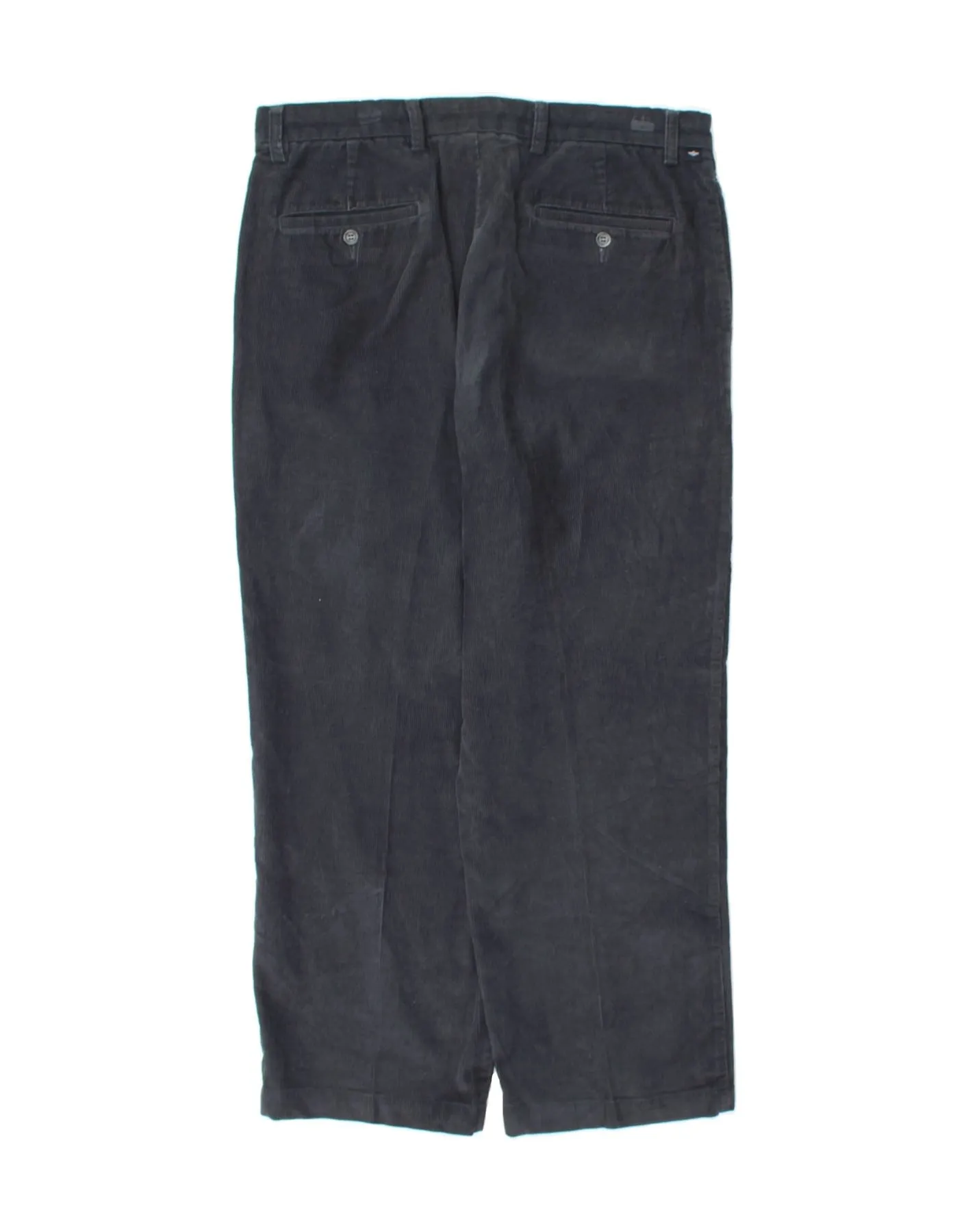 DOCKERS Mens Relaxed Fit Corduroy Trousers W34 L30 Navy Blue Cotton