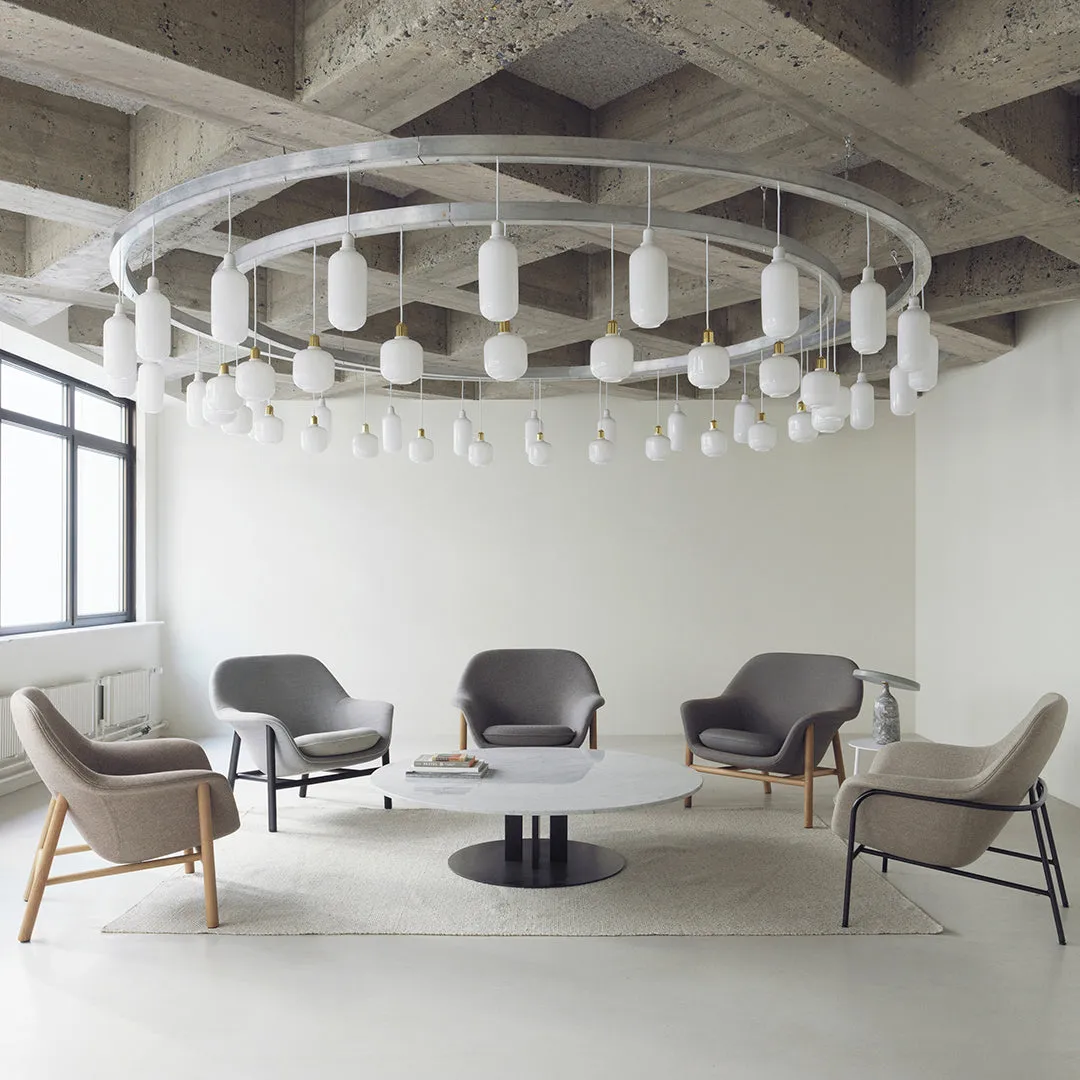Drape Low Lounge Chair - Steel Legs