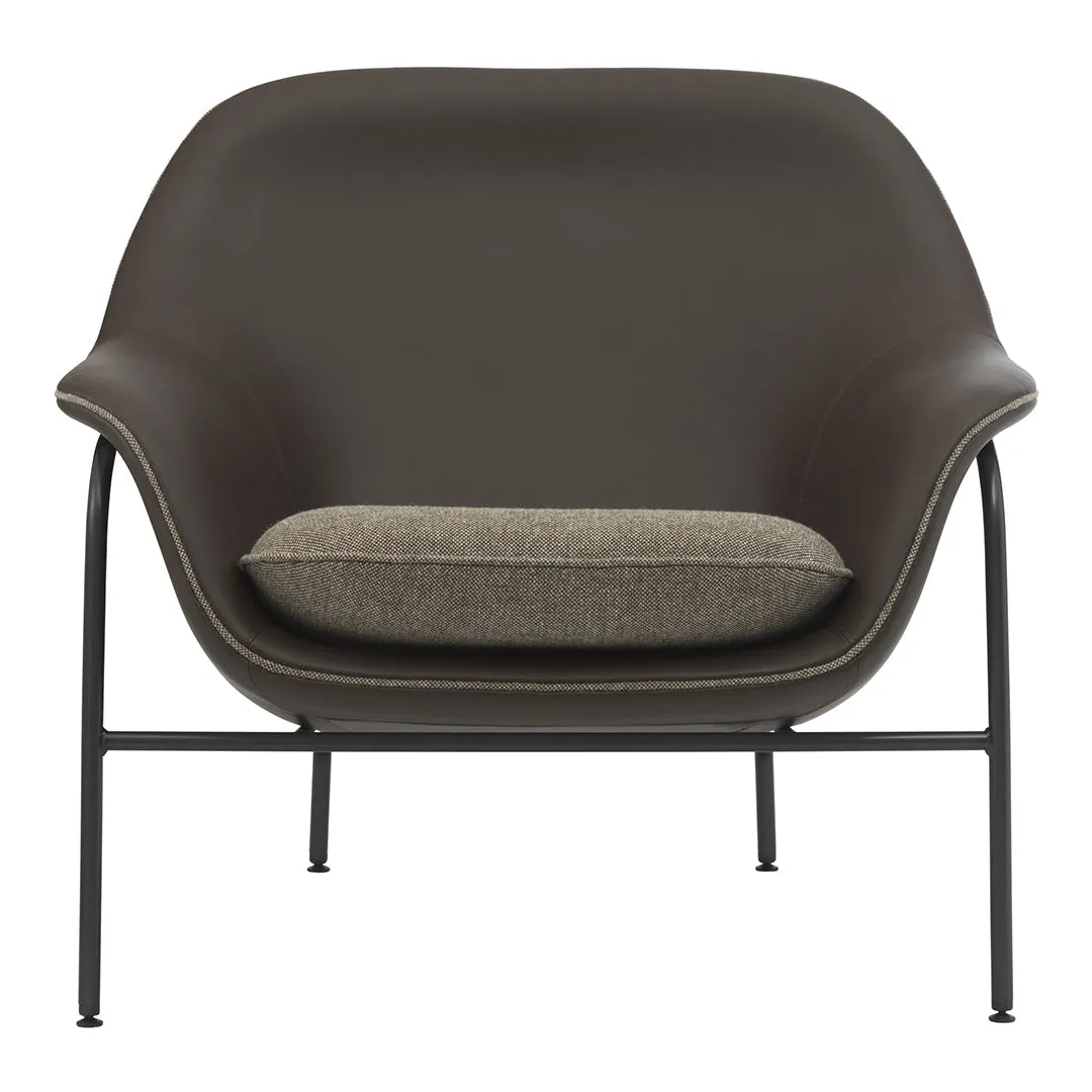 Drape Low Lounge Chair - Steel Legs